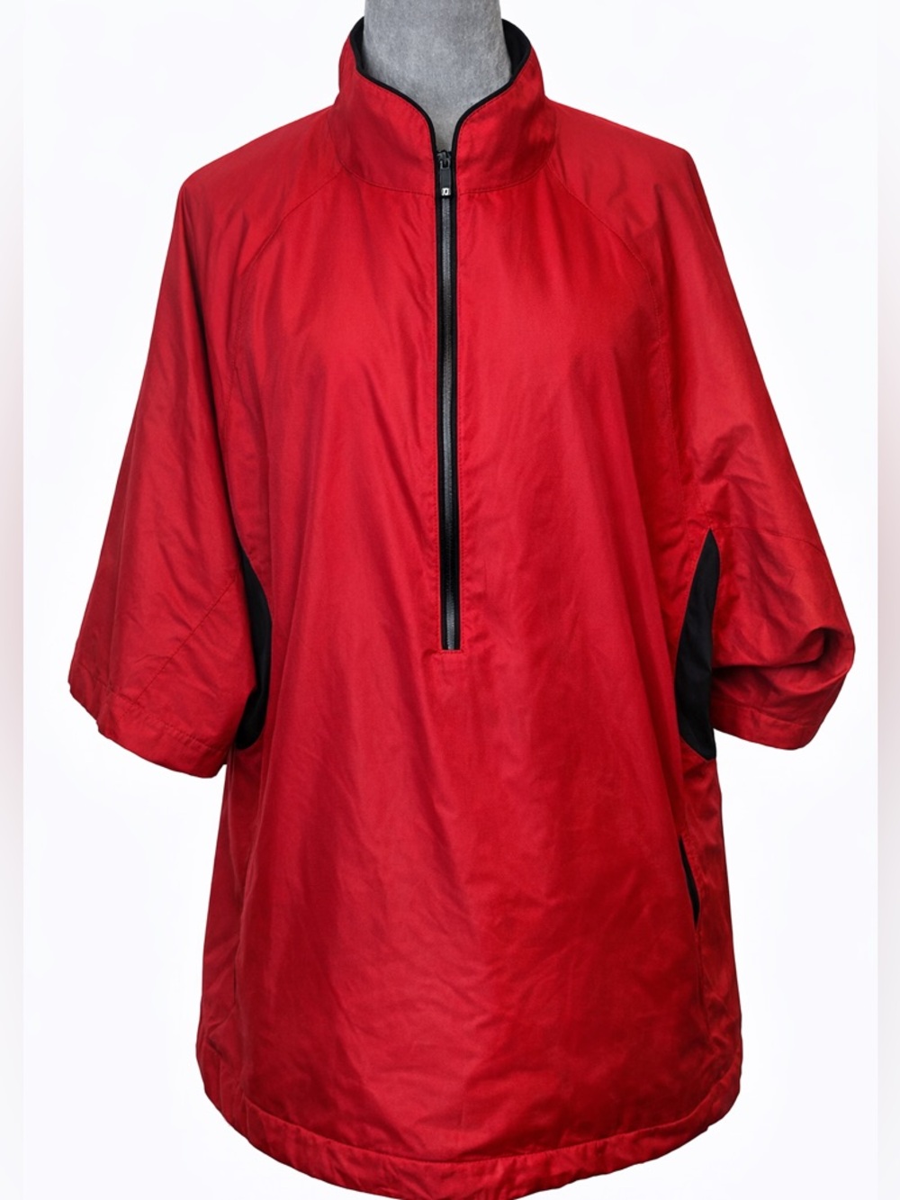 FootJoy DryJoys Tour Collection Rain Pullover Jacket XXL Red Black 1/2 Zip Golf